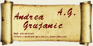 Andrea Grujanić vizit kartica